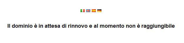 il dominio e' in attesa di rinnovo ed al momento non e' raggiungibile